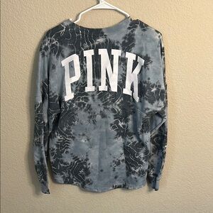 PINK Victoria's Secret Gray Tie-Dye Sweatshirt
